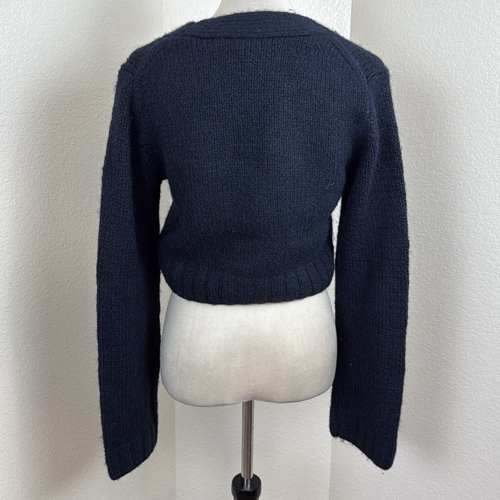 H&M Navy V-NECK CARDIGAN Size Small NWT - Picture 5 of 11